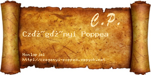Czégényi Poppea névjegykártya